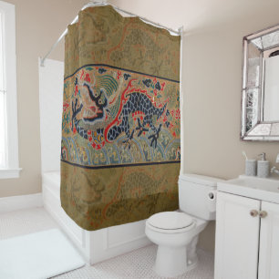 Rideaux De Douche Symbole dragon chinois Antique asiatique