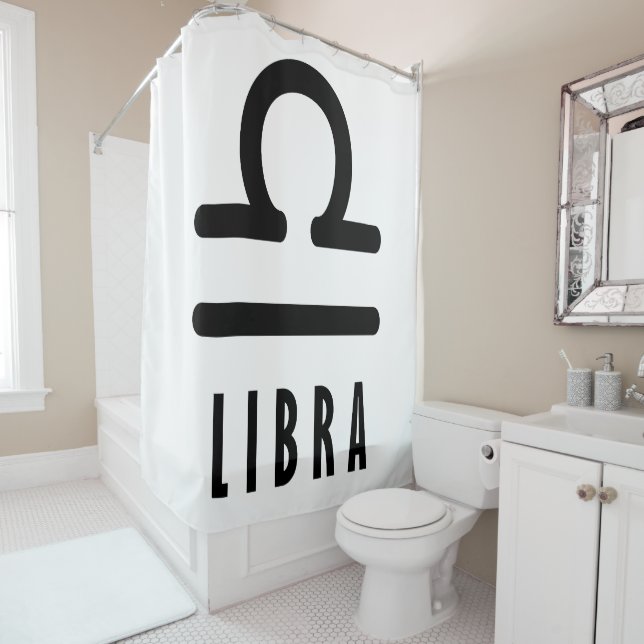 Rideaux De Douche Symbole du zodiaque Libra (En situation)