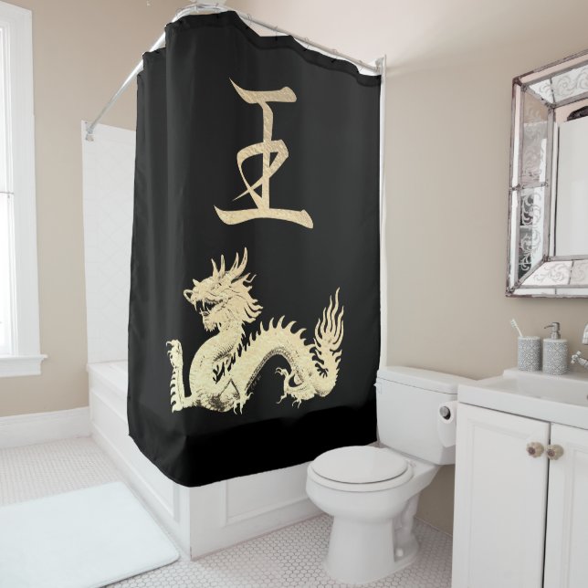 Rideaux De Douche Symbole japonais : King (En situation)