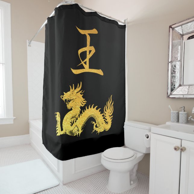 Rideaux De Douche Symbole japonais : King (En situation)