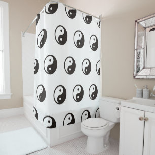 Rideaux De Douche Symbole Yin Yang - tatouage solide