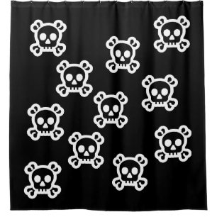 Rideaux De Douche Symboles simples - SKULL & BONNES + vos idées