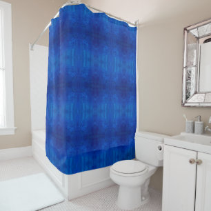 Rideaux De Douche Symphonie de teintes bleues profondes motif M