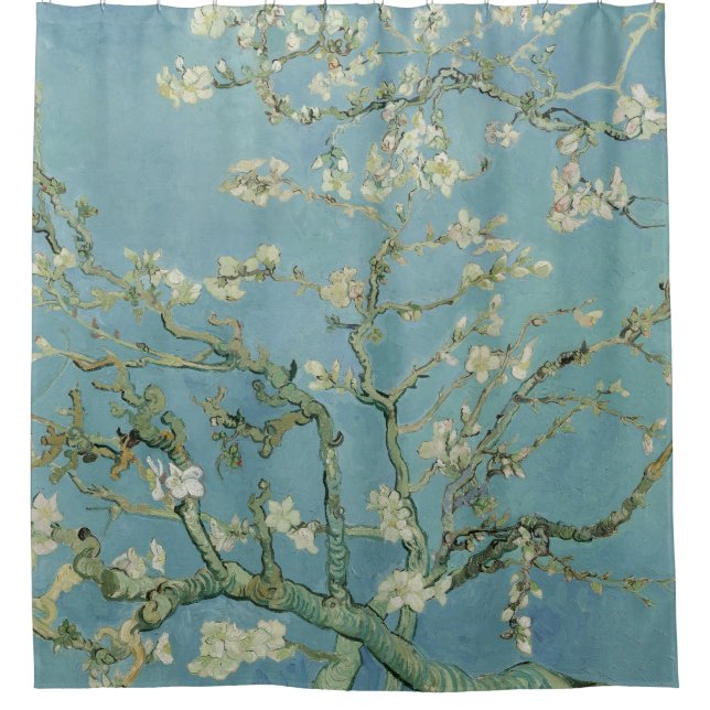 Rideaux De Douche Tableau des fleurs d'amandes de Van Gogh (Devant)