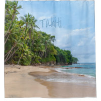Tahiti Sand Beach Ciel bleu Palmiers