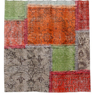 Rideaux De Douche Tapis asiatique patchwork à Istanbul, Turquie. De