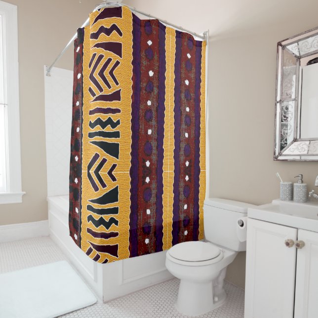 Rideaux De Douche "Tapisserie tribale" (En situation)