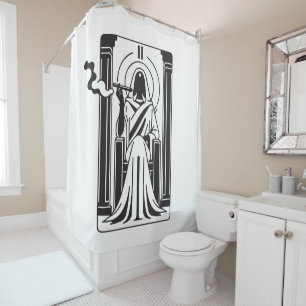 Rideaux De Douche Tarot Grande Prêtresse Fumée de Weed Occulte