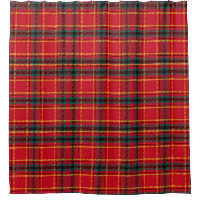 Rideaux De Douche Tartan de Noël Plaid (Devant)