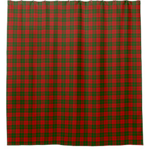 Rideaux De Douche tartan Drummond rouge vert carreaux
