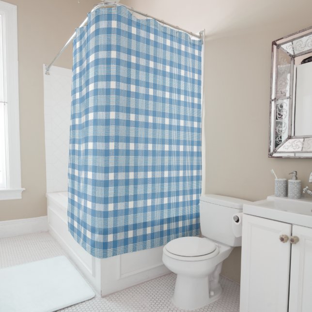 Rideaux De Douche Tartan Plaid Shower Curtain (En situation)