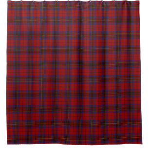 Rideaux De Douche Tartan rouge écossais de Leslie de clan