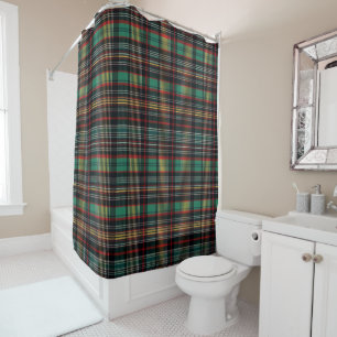 Rideaux De Douche Tartan Scottish Plaid Motif