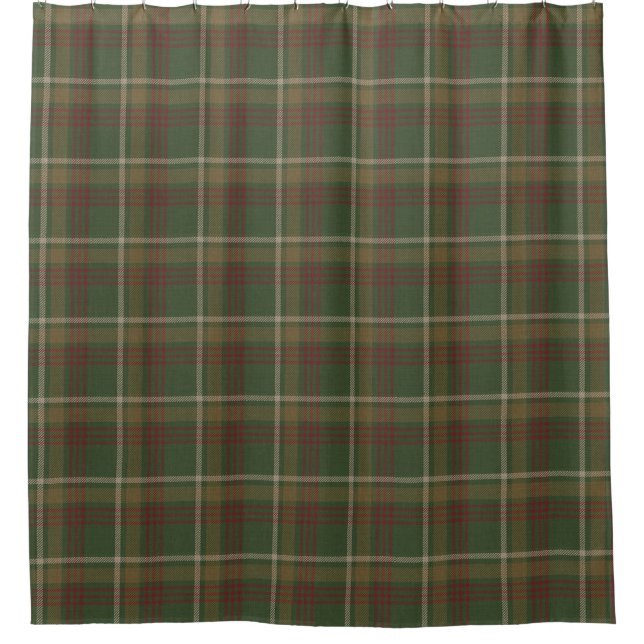 Rideaux De Douche Tartan vert d'automne (Devant)