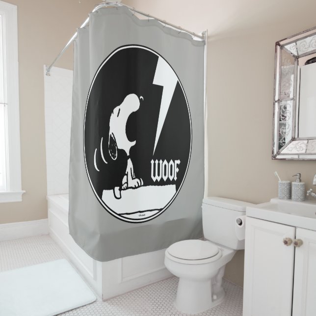 Rideaux De Douche Tee - shirt | Snoopy Howling (En situation)