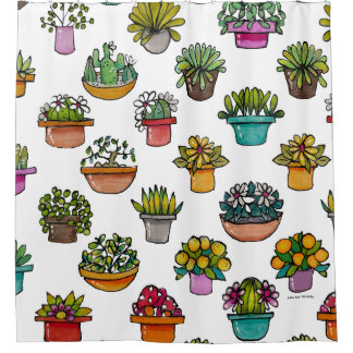Rideaux De Douche Teinter les plantes dans des pots