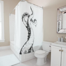 rideaux de douche tentacules de pieuvre