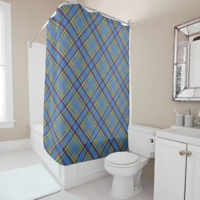 Rideaux De Douche Territoire du Yukon Tartan original (En situation)