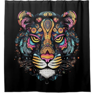 Rideaux De Douche Tête de tigre