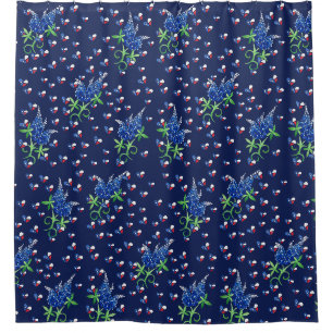 Rideaux De Douche Texas Bluebonnets Texan Lone État étoile