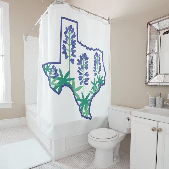 Rideaux De Douche Texas Shower Curtain, Texas State, Texas (En situation)