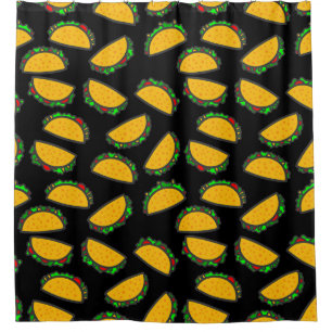 Rideaux De Douche texmex black taco mardi mexique nourriture