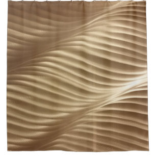 Rideaux De Douche TEXTILE Brown ET BLANC STRIPÉ