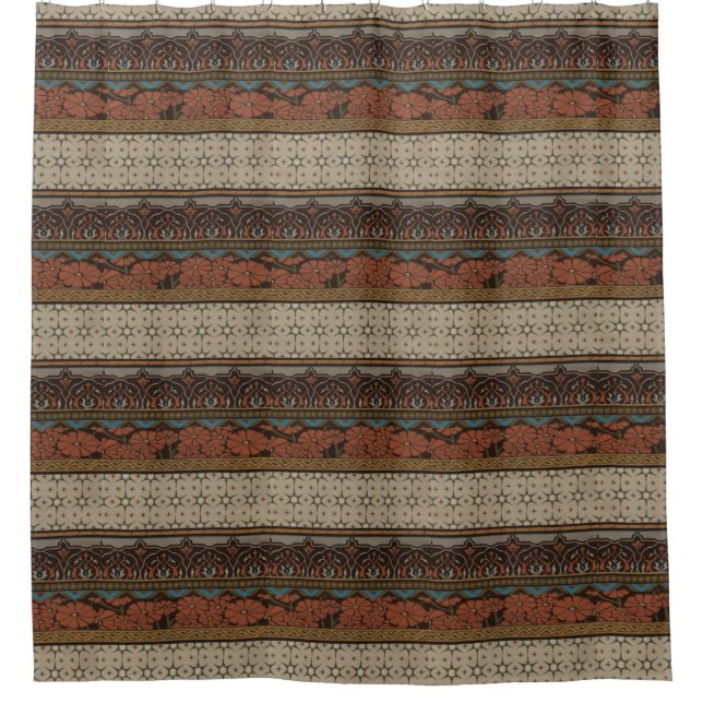 Rideaux De Douche Textile d'origine avec Motifs décoratifs (Devant)
