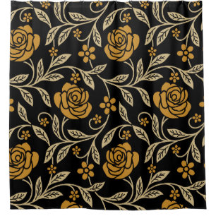 Rideaux De Douche textile indien : traditionnel floral sans soudure.