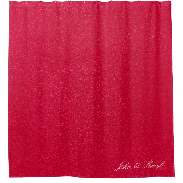 Rideaux De Douche Texture Abstraite rouge profond personnalisable (Devant)