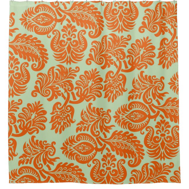 Rideaux De Douche Texture arrière - plan orange transparente (Devant)