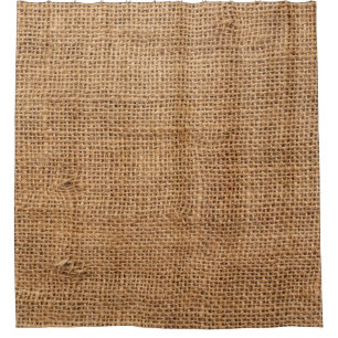 Rideaux De Douche Texture Brown du sac de tissu Burlap