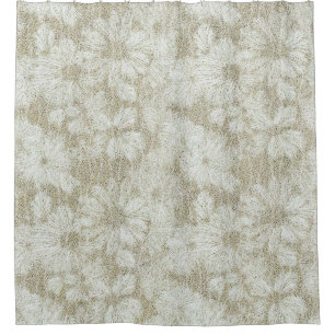 Rideaux De Douche Texture crémeuse veloutée de marguerite florale