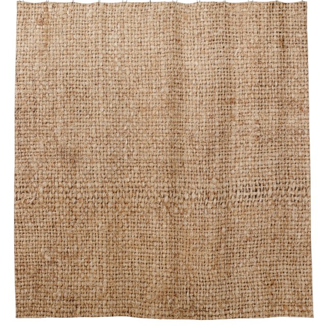 Rideaux De Douche texture de burlap Brown, tissu rustique. (Devant)