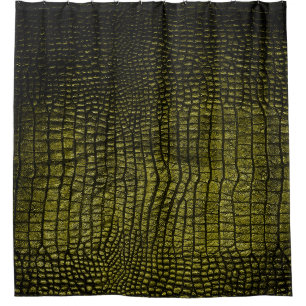 Rideaux De Douche Texture de crocodile foncé de luxe