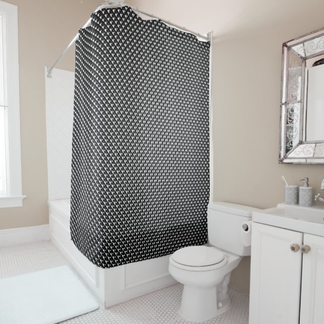 Rideaux De Douche texture de grille Abstraite (En situation)