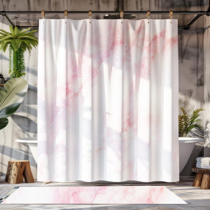 Rideaux De Douche Texture de marbre rose doux