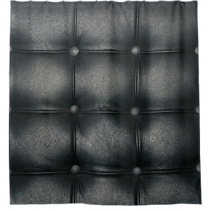 Rideaux De Douche Texture en Cuir Boutonné Luxe