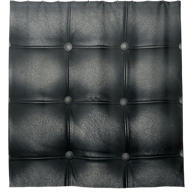 Rideaux De Douche Texture en Cuir Boutonné Luxe (Devant)