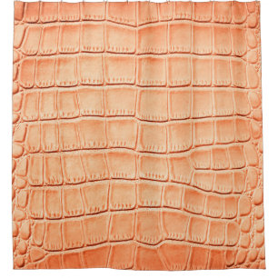 Rideaux De Douche Texture en cuir de reptile orange