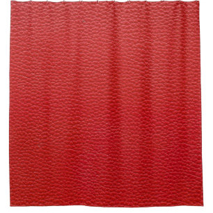 Rideaux De Douche Texture en cuir rouge, arrière - plan sans soudure