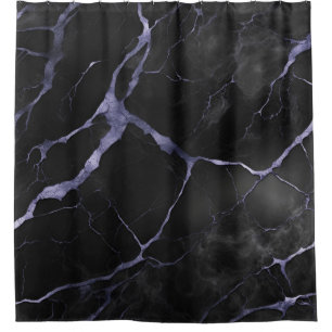 Rideaux De Douche Texture en pierre de marbre noir et pourpre