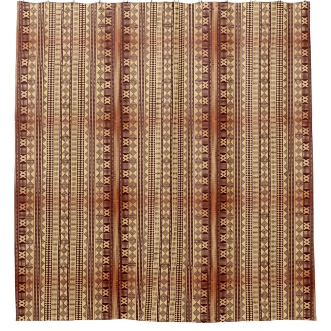 Rideaux De Douche Texture ethnique Brown (Devant)