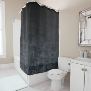 Rideaux De Douche Texture Ombrée Grunge Noir et Gris