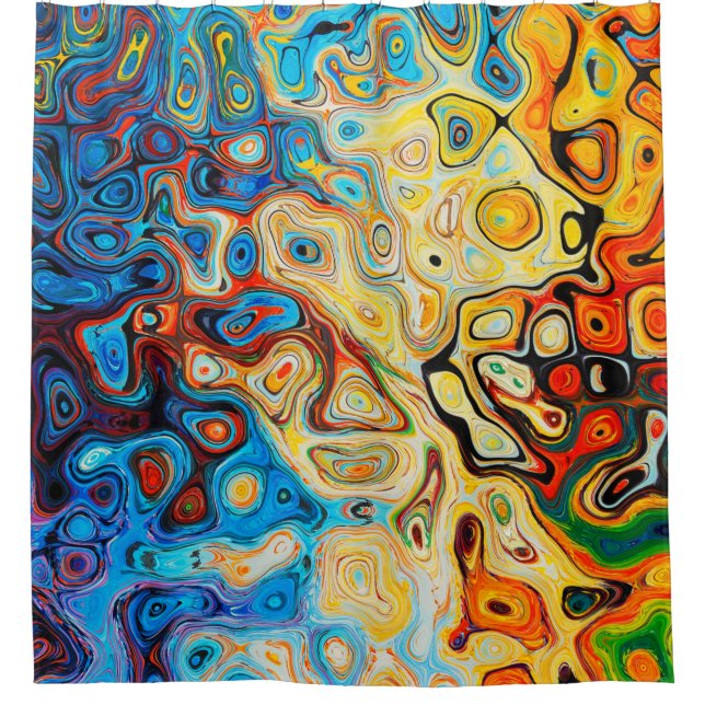 Rideaux De Douche Texture structure abstraite colorée (Devant)