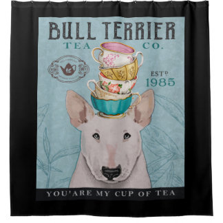Rideaux De Douche Thé de chien Bull Terrier