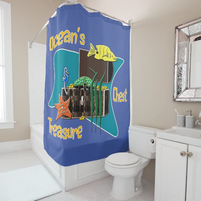 Rideaux De Douche The Ocean's treasure chest (En situation)