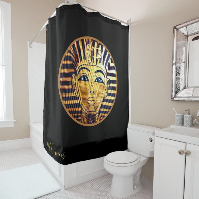 Rideaux De Douche Thème pharaon égyptien (En situation)