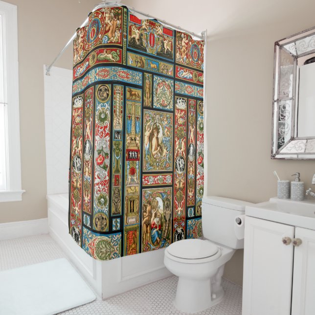 Rideaux De Douche Thèmes Renaissance Textiles et tissus (En situation)