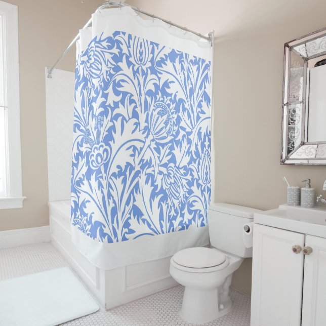 Rideaux De Douche Thistle, William Morris (En situation)